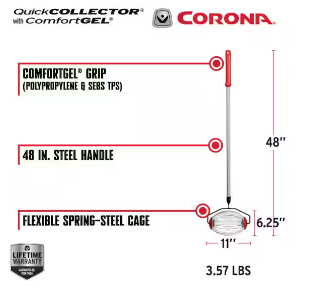 MAX 48 in. QuickCOLLECTOR Nut Gatherer with Carbon Steel Handle