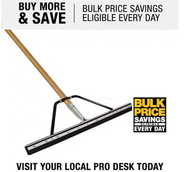 Professional 24 in. Floor Squeegee with Handle