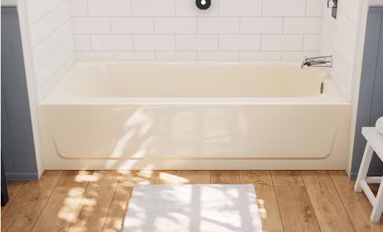 Aloha 60 in. x 30 in. Alcove Soaking Bathtub with Right Drain in Bone