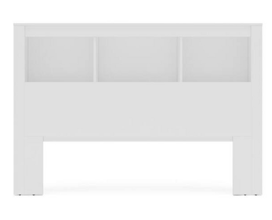 Madison White Queen-Size Bookcase Headboard