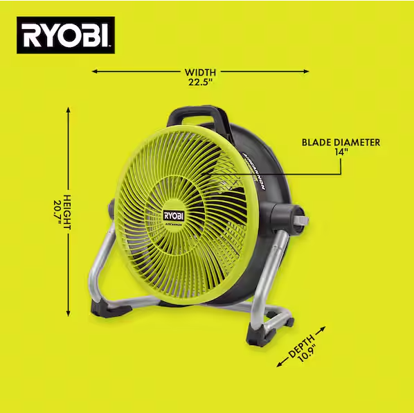 ONE+ 18V Cordless Hybrid WHISPER SERIES 14 in. Air Cannon Fan (Tool Only)