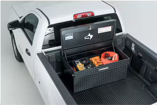 Husky Chest Truck Tool Box in Aluminum 40.8 in. Full Size Matte Black