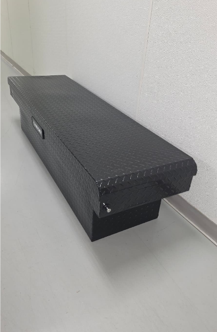 Husky Crossbed Truck Tool Box in Aluminum, 71.36 in. Full-Size, in Matte Black