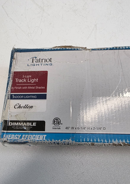 PATRIOT LIGHTING 46" Step Light 3-Light Black Track Lighting Set