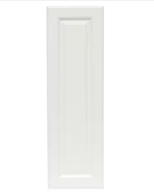 Hampton 10.94 in. W x 35.25 in. H x 0.68 in. D Kitchen Cabinet Wall Decorative End Panel in Satin White