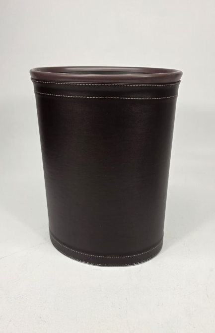 Stitch Chocolate 13 Qt. Oval Waste Basket