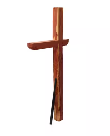 Cedar Deluxe, Drive-In, Crossarm, Mailbox Post Kit, Natural