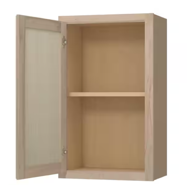 Recessed Panel 18 in. W x 12 in. D x 30 in. H Assembled Wall Kitchen Cabinet in Unfinished