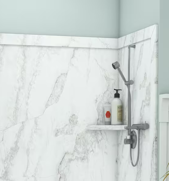 FlexStone 15 in. Corner Shelf Niche in Calypso (2 pieces)