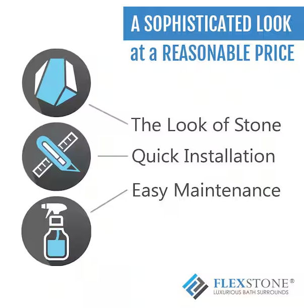 FlexStone 15 in. Corner Shelf Niche in Calypso (2 pieces)