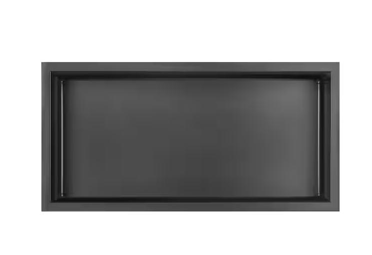 AKDY 24 in. W x 12 in. H x 4 in. D 18-Gauge Bathroom Shower Niche in Matte Black