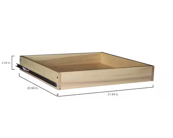 Hampton Bay Ready to Assemble 22 in. Pull-Out Drawer for 27 in. Base Cabinet