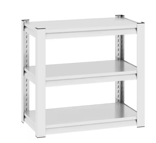 31.5 in. H 3-Shelf Antique White Metal Pantry Organizer 40-50 Gal. Fish Tank Stand Metal Shelving w/Adjustable Shelve