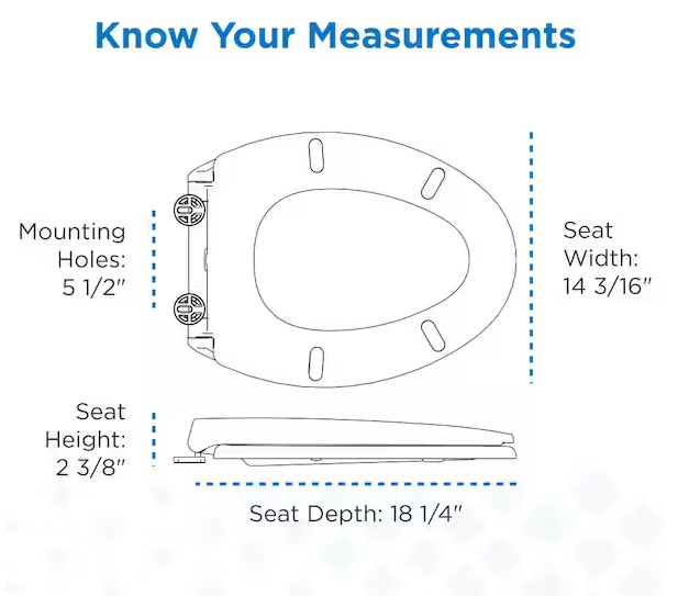 Gerber Elongated Soft Close Toilet Seat in White, Quick-Release for Easy Cleaning, Heavy-Duty Fade-Resistant Plastic