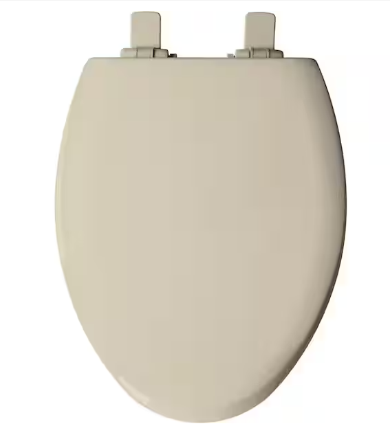 BEMIS NextStep2 Elongated Children's Potty Training Enameled Wood with Plastic Child Seat Toilet Seat in Bone