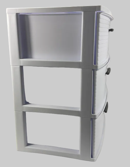 Brightroom Medium Tower Storage Drawers White, 3-Drawer
