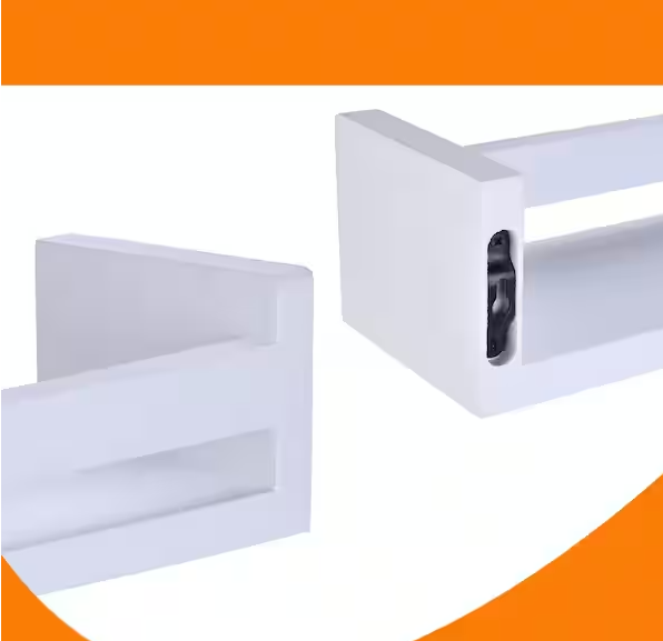 DANYA B 18 in. White Wooden Floating Decorative Wall Ledge Shelf