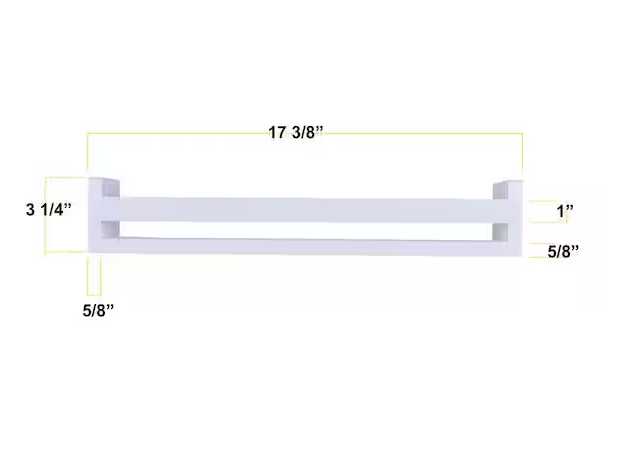 DANYA B 18 in. White Wooden Floating Decorative Wall Ledge Shelf