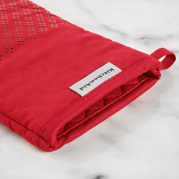 KitchenAid Asteroid Silicone Grip Red Oven Mitt (2-Pack)