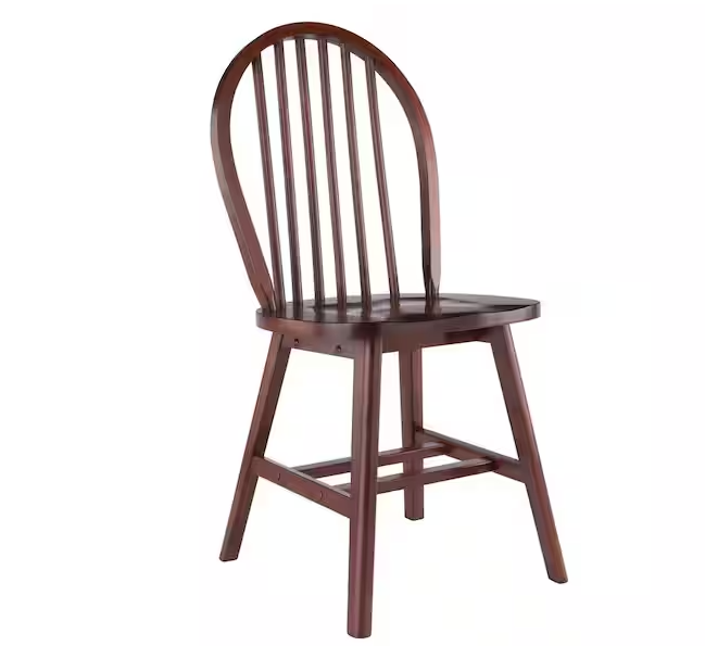 WINSOME WOOD Windsor Walnut Solid Wood Windsor Chair (Set of 2)