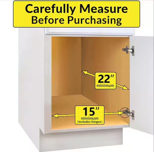 LYNK PROFESSIONAL Slide Out Wood Cabinet Organizer - Pull Out Under Cabinet Sliding Shelf - 14 in. x 21 in. - Wood and Chrome