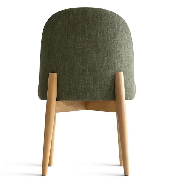 LAOTIES Green Linen Upholstered Parson Chair(Set of 2)