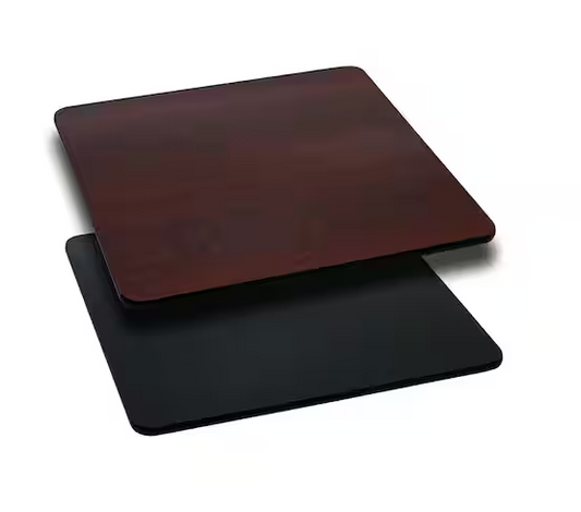 Carnegy Avenue Glenbrook 24 in. Black or Mahogany Reversible Laminate Square Table Top