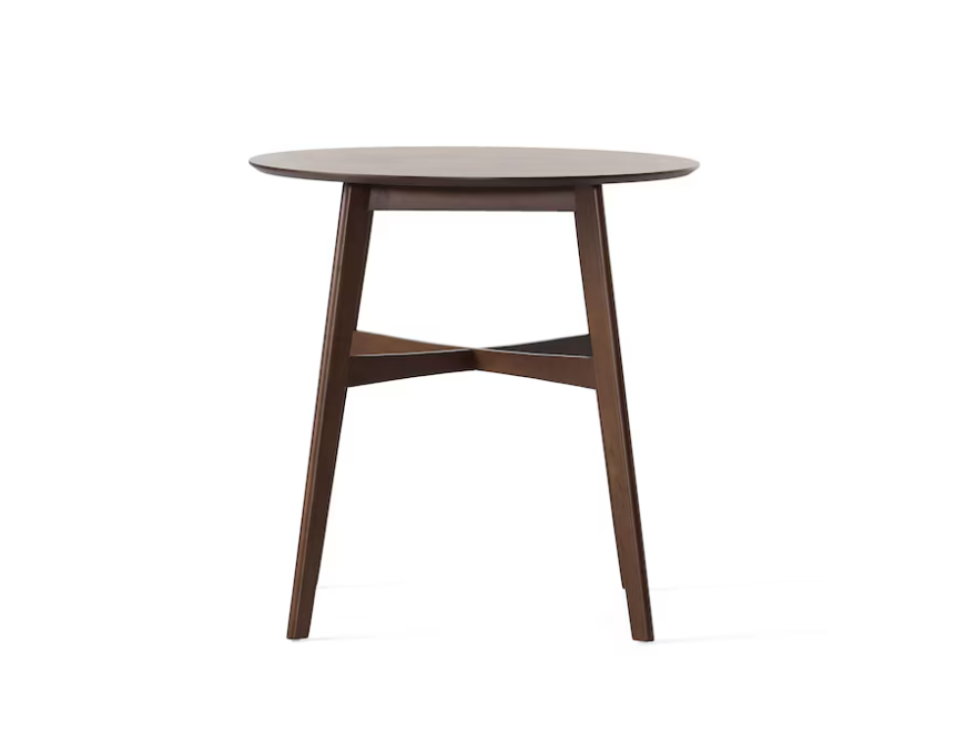 LOVMOR Wood Counter Height Round Dining Table Brown