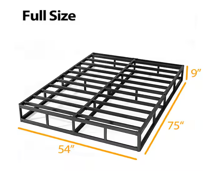 Comasach 9 in. High Full Size Box Spring with Heavy Duty Metal Structure, Tool-Free Easy Assembly, Mattress Foundation