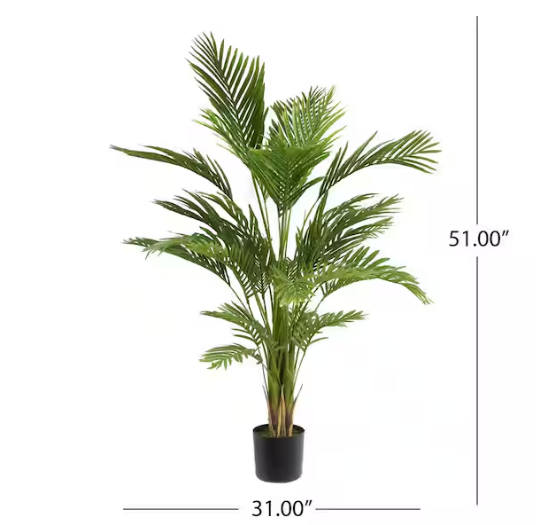 Noble House Gilliam 4 ft. Green Artificial Palm Tree