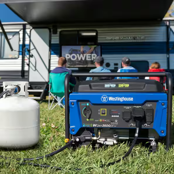 Westinghouse 4,650/3,600-Watt Dual Fuel Gas and Propane Powered Portable Generator with Recoil Start