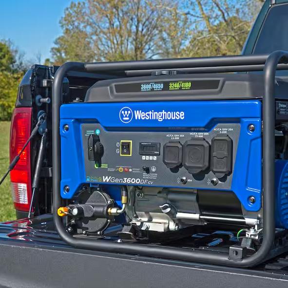 Westinghouse 4,650/3,600-Watt Dual Fuel Gas and Propane Powered Portable Generator with Recoil Start