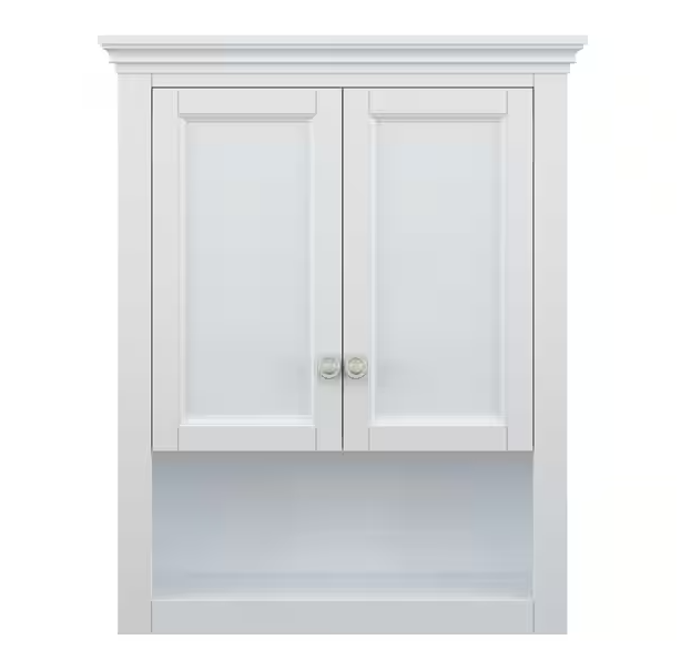 Home Decorators Collection Lamport 26 in. W x 8 in. D x 32 in. H Bathroom Storage Wall Cabinet in White