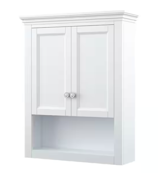 Home Decorators Collection Lamport 26 in. W x 8 in. D x 32 in. H Bathroom Storage Wall Cabinet in White