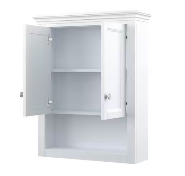 Home Decorators Collection Lamport 26 in. W x 8 in. D x 32 in. H Bathroom Storage Wall Cabinet in White