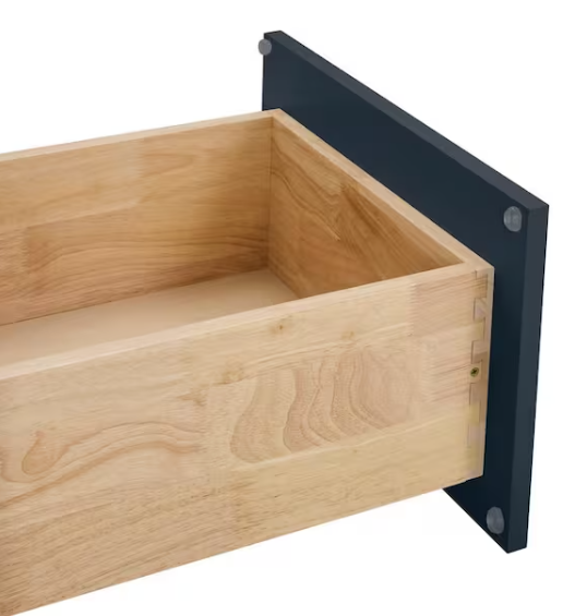 Hampton Bay Leyton 18 in. W x 24 in. D x 16.5 in. H Ready To Assemble Plywood Slim Shaker Drawer Bench Base Cabinet in Ink Blue