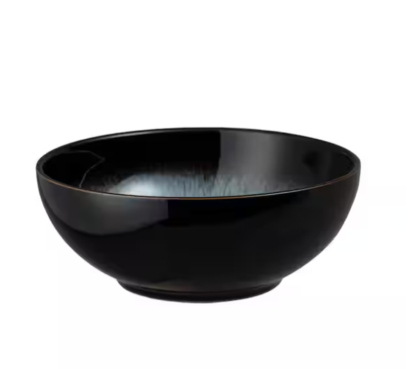 Stoneware Halo Coupe 27.7 fl. oz. Multi-Colored Blue - Black Cereal Bowl 4 pack