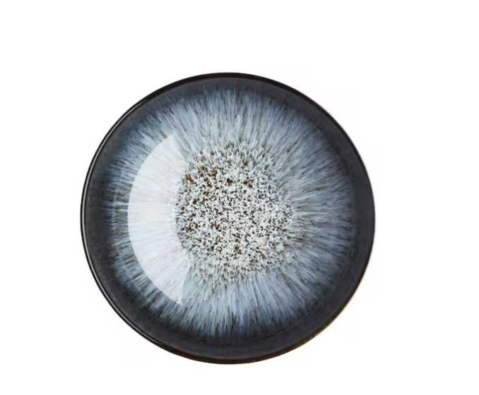 Stoneware Halo Coupe 27.7 fl. oz. Multi-Colored Blue - Black Cereal Bowl 4 pack