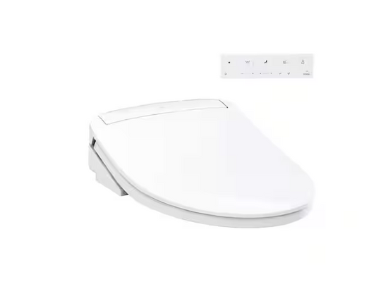 TOTO KS6 Washlet Electric Heated Bidet Seat for Elongated Toilet in Cotton White