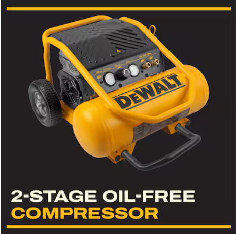 DEWALT 4.5-Gallon Portable Electric 225 PSI Horizontal Air Compressor