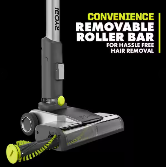 RYOBI ONE+ 18V Cordless Stick Vacuum Cleaner Kit with 4.0 Ah Battery and Charger