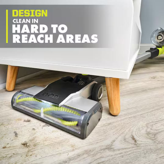 RYOBI ONE+ 18V Cordless Stick Vacuum Cleaner Kit with 4.0 Ah Battery and Charger