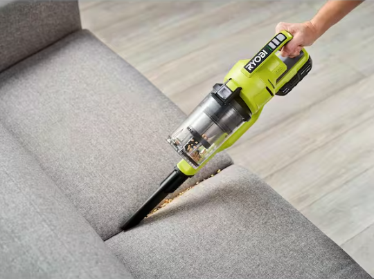 RYOBI ONE+ 18V Cordless Stick Vacuum Cleaner Kit with 4.0 Ah Battery and Charger
