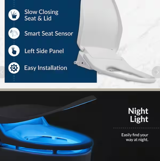 BIO BIDET HD-7500 Electric Bidet Seat for Elongated Toilets in White