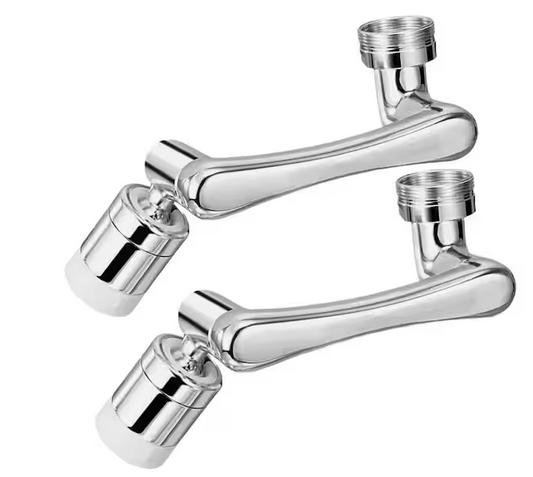 Numhew 2-Pack 1440° Sink Faucet Extender, 1.3 in. H x 3.7 in. W x 1.45 in. D Rotatable Faucet Aerator, Swivel Water Attachment