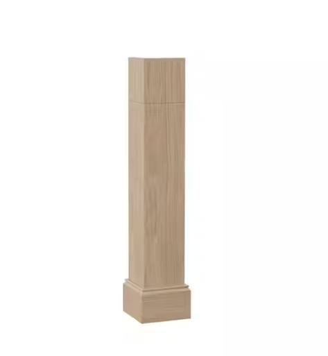 Hampton Bay Sinclair 5.75 in. W x 34.5 in. H x 5.75 in. D Kitchen Cabinet Decorative Corner Post in Shaker Light Oak