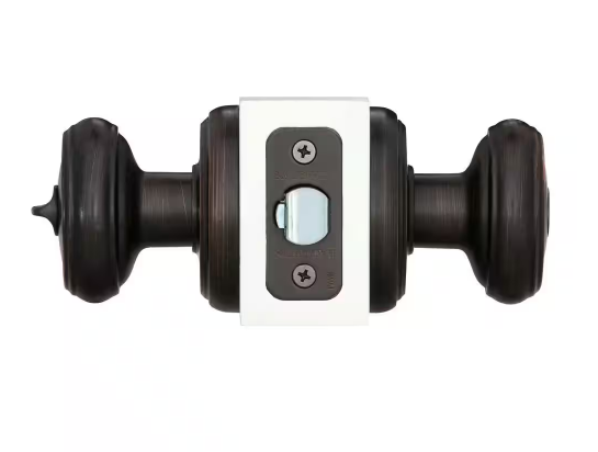 Baldwin Prestige Carnaby Venetian Bronze Exterior Entry Knob and Single Cylinder Deadbolt Combo Pack Featuring SmartKey Security