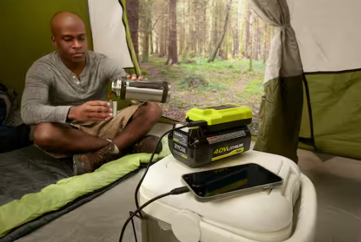 RYOBI 40V Lithium-Ion Charger with USB Port
