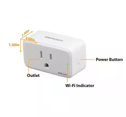 Defiant Square Compact Matte Black Electronic Single Cylinder Deadbolt Wi-Fi Enabled Powered by Hubspace