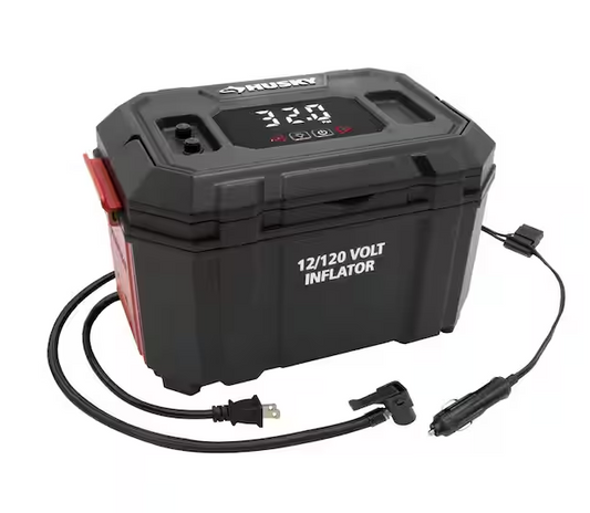 Husky 12-Volt/120-Volt Home & Auto Tire Inflator